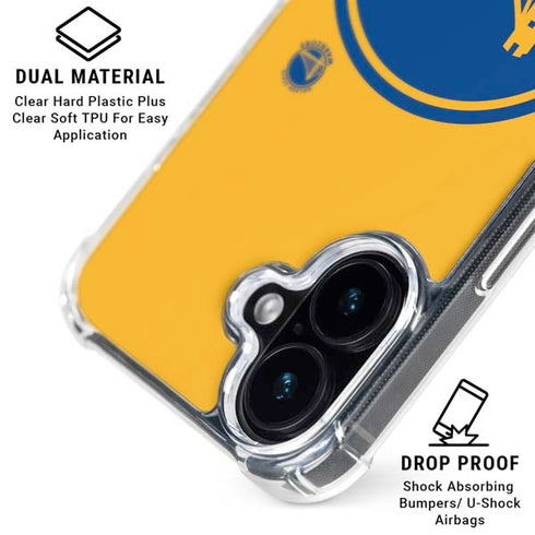 NBA Golden State Warriors Large Logo iPhone 16 Clear Case